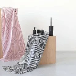 Brico Sealskin Brave Douchegordijn 180X200 Cm Peva Donkerroze / Wit Outlet