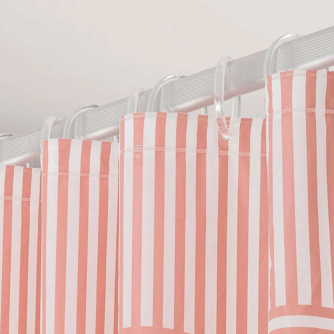 Brico Sealskin Brave Douchegordijn 180X200 Cm Peva Donkerroze / Wit Outlet