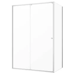 Brico Sealskin Contour Schuifdeur Met Zijwand 120X90Cm, 200Cm Hoog |Zwart 6Mm Helder Veiligheidsglas Hot