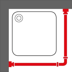 Brico Sealskin Easy Roll Douchegordijnstangset 90X90X90Cm Zwart Sale