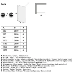 Brico Sealskin I Am Douchewand Walk In Type A3 (Divider) 98Cm Chroom/Zilver Hoogglans | 8Mm Helder Veiligheidsglas + Antikalk Sale