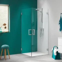 Brico Sealskin I Am Draaideur (Rechts) Voor Het Maken Van Een Hoekinstap 900Mm Chroom/Zilver Hoogglans | 8Mm Helder Veiligheidsglas + Antikalk Best