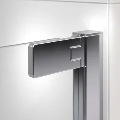 Brico Sealskin Inc. Draaideur In Nis 90X200Cm | 8Mm Helder Veiligheidsglas Met Antikalklaag Zilver Hoogglans Hot