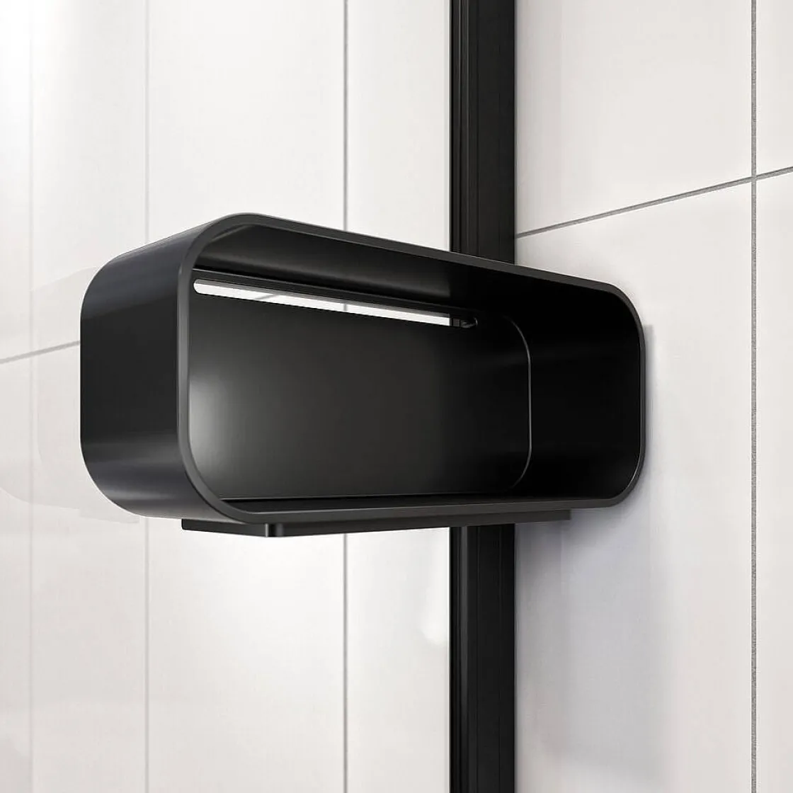 Brico Sealskin Inc. Inloopdouche Type A3 120X200Cm Met Douchemand | 8 Mm Helder Veiligheidsglas Met Antikalklaag Mat Zwart Clearance