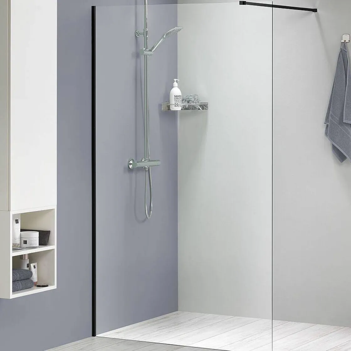 Brico Sealskin Inloopdouche Mix&Match-Set Walk In Type A3 1180Mm Breed Matzwart |8Mm Dik Helder Veiligheidsglas