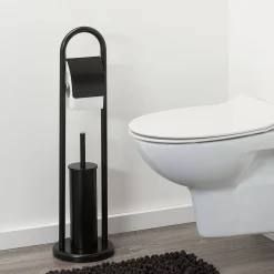 Brico Sealskin Wc-Boy Acero Metaal Zwart Mat Staand New