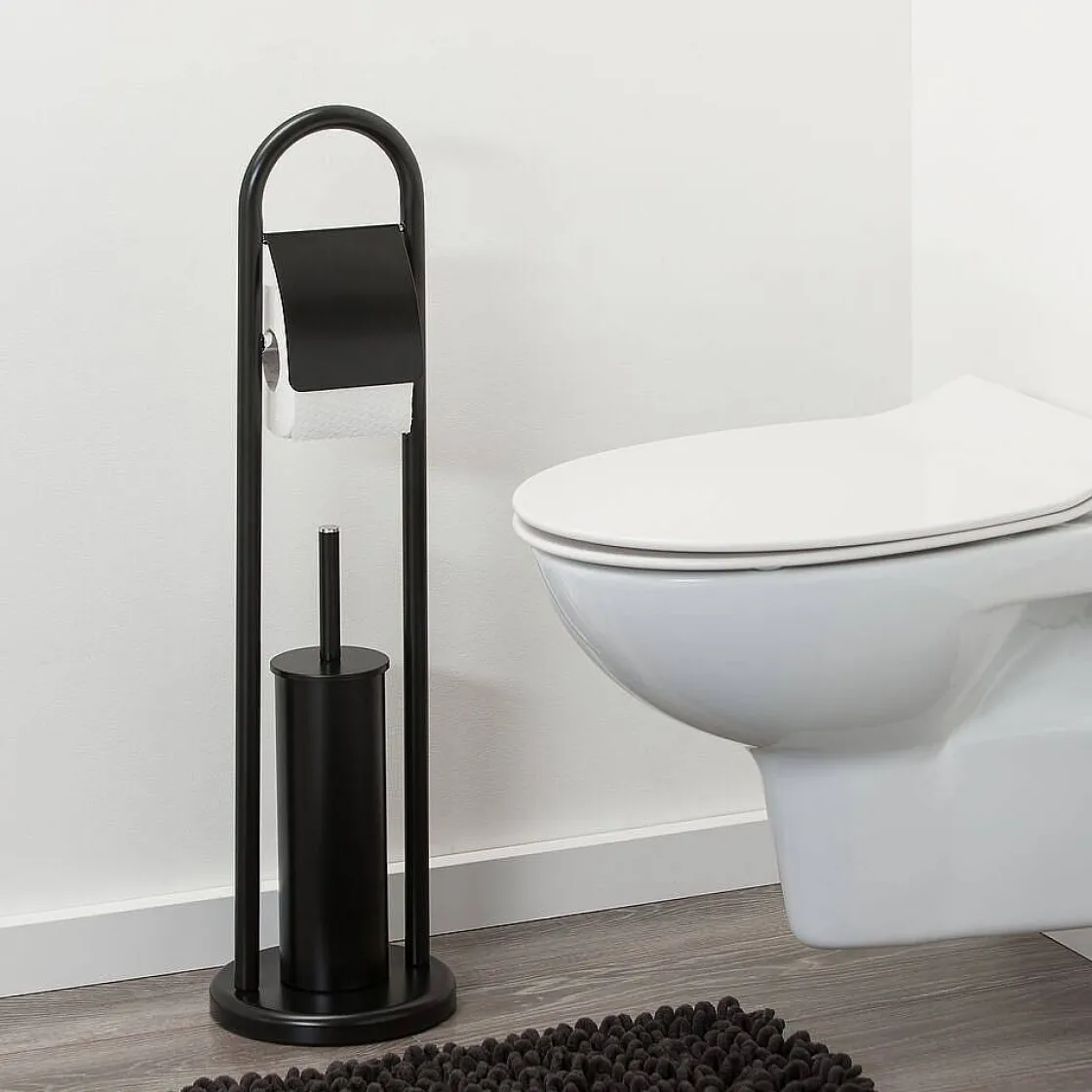 Brico Sealskin Wc-Boy Acero Metaal Zwart Mat Staand New