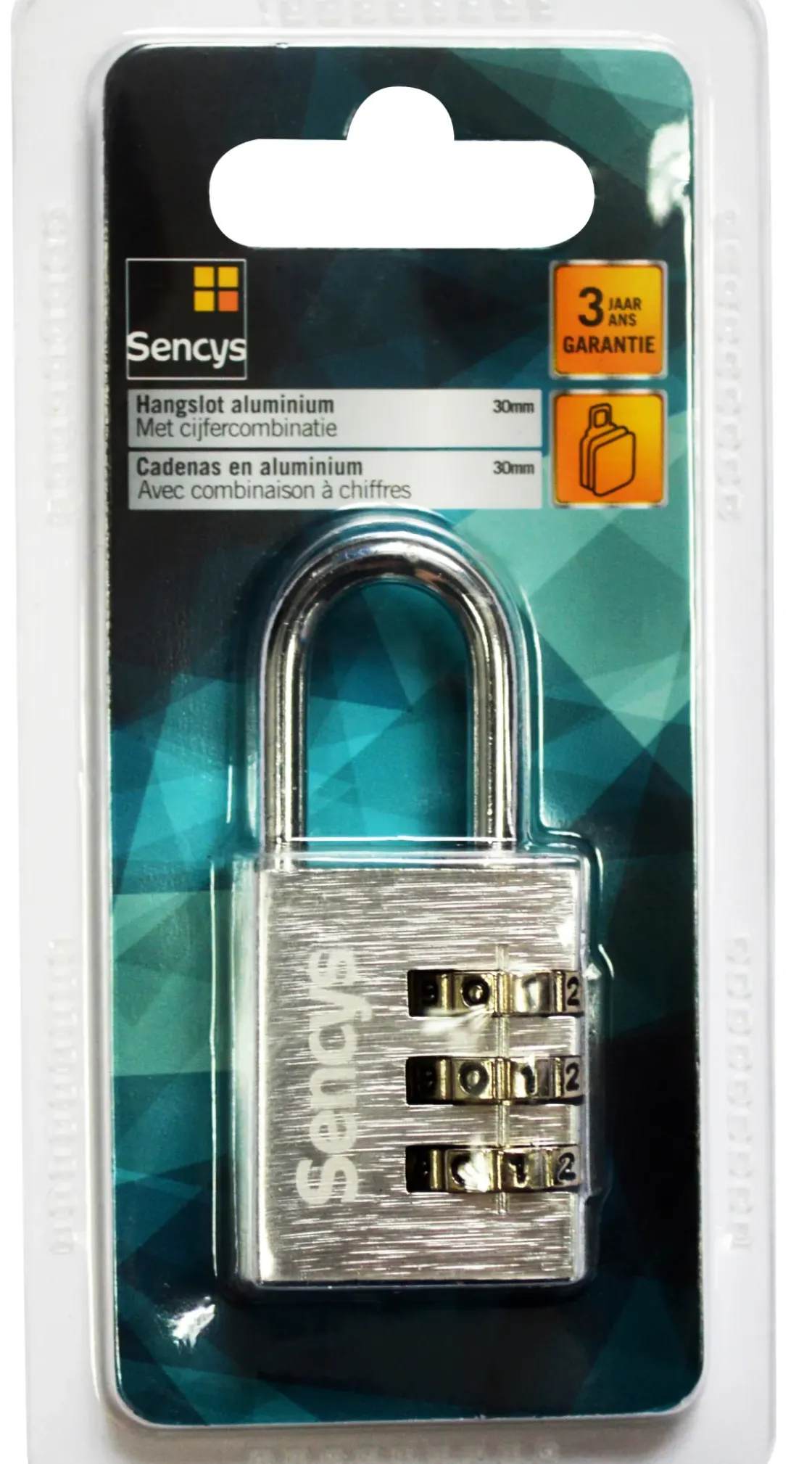 Sencys Cijferslot Aluminium 30Mm-Brico Online