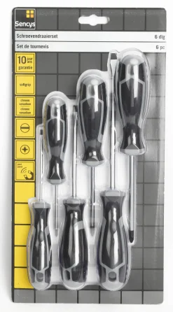 Brico Sencys Schroevendraaierset - 6 Stuks Outlet