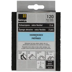 Sencys Schuurspons P120 120X98X13Mm 2St-Brico Online