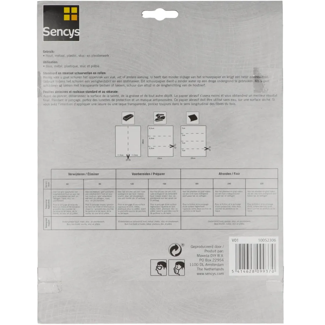 Sencys Schuurvel A/O 230X280Mm P120 3St-Brico Outlet