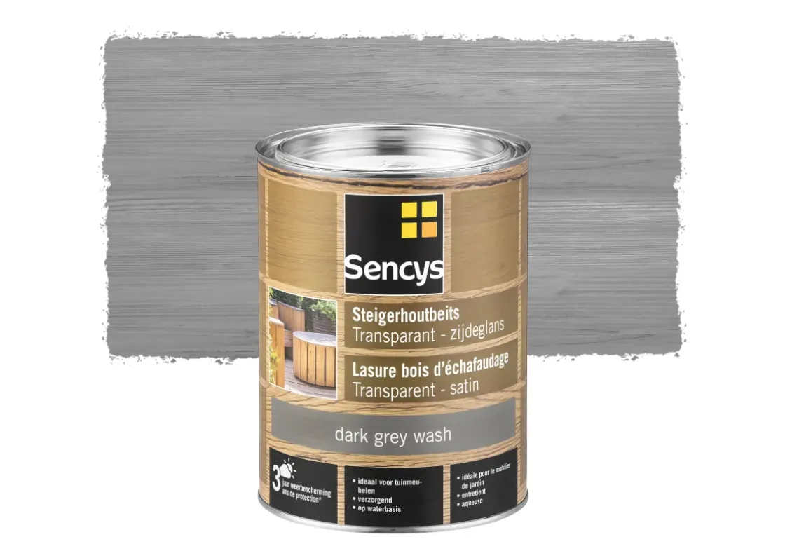 Sencys Steigerhoutbeits Transparant Dark Grey Wash 2,5L-Brico