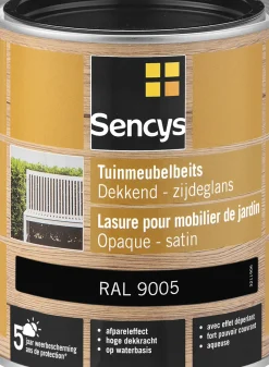 Sencys Tuinmeubelbeits Dekkend Ral9005 750Ml-Brico New