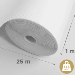 Sencys Voorgeschilderd Glasvezelbehang Visgraat Wit 25M 145Gram-Brico