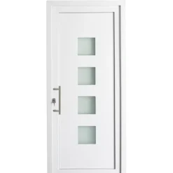 Solid Buitendeur Esterno E05 4 Vensters Wit Links 98X218Cm-Brico Online