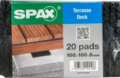 Spax Isolatiepads Terras 10X10X0,8Cm 20St-Brico Hot