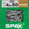 Spax Renovatieschroef 'T-Star' Wirox 4.5X50Mm 200 Stuks-Brico