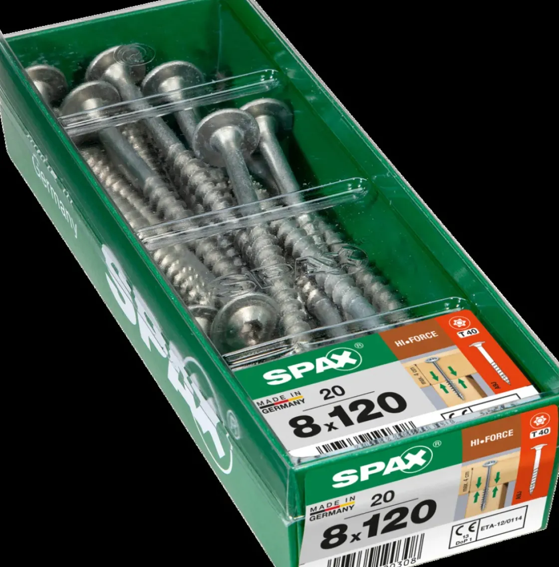 Spax Schroef 'Hi.Force' Staal 120 X 8 Mm - 20 Stuks-Brico