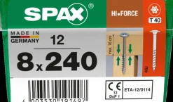 Spax Schroef 'Hi.Force' Staal 240 X 8 Mm - 12 Stuks-Brico