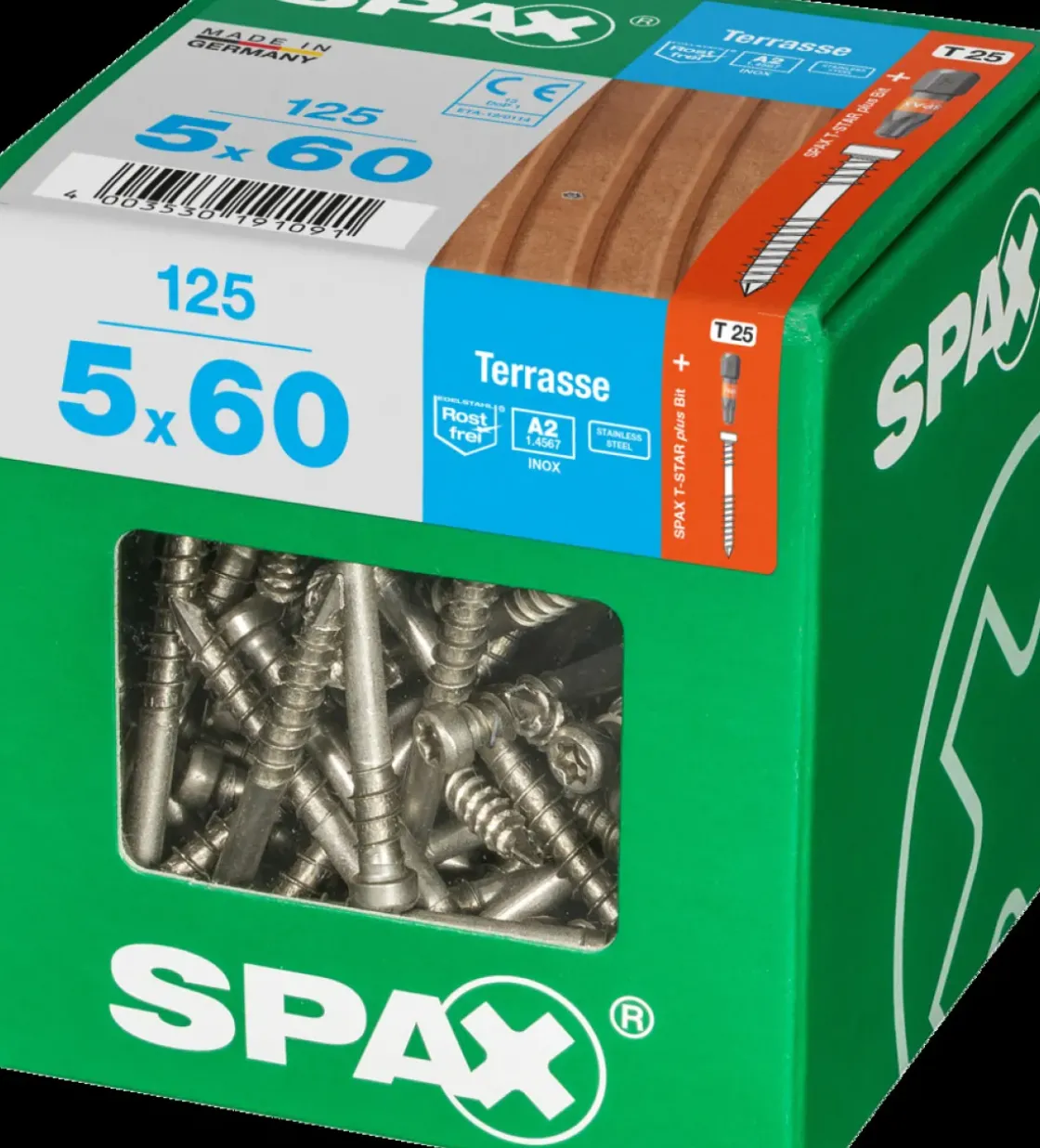 Spax Terrasschroef A2 Rvs 60X5Mm 125St-Brico Online