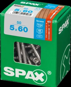 Spax Terrasschroef Terras A2 Rvs 60X5Mm 50St-Brico New