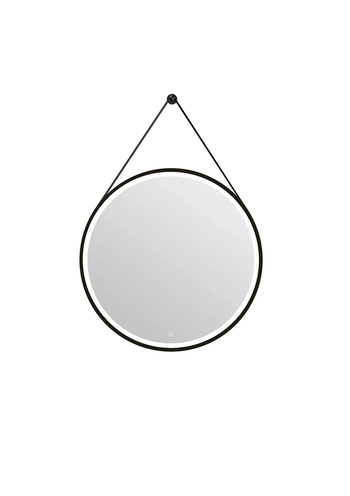 Brico Spiegel Barber Rond Met Verlichting Touch Sensor En Spiegelverwarming Zwart O75Cm Outlet