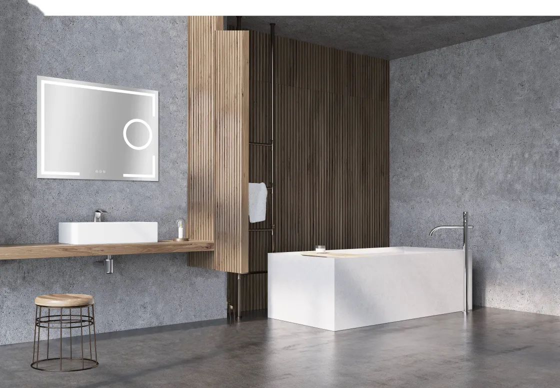 Brico Spiegel Brett Rechthoek Met Ledverlichting Touch Sensor En Spiegelverwarming 70X90Cm Sale