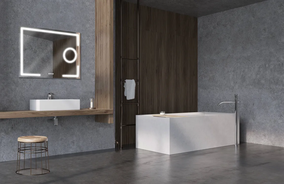 Brico Spiegel Brett Rechthoek Met Ledverlichting Touch Sensor En Spiegelverwarming 70X90Cm Sale