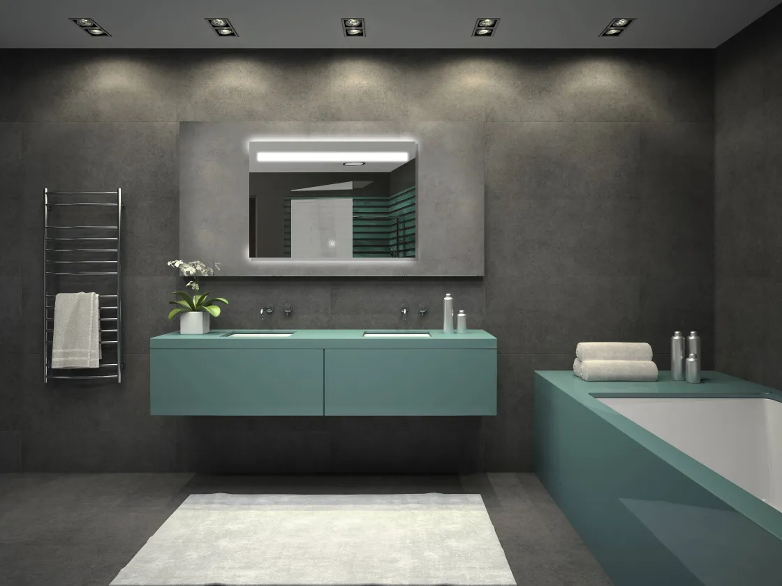 Brico Spiegel Portland Rechthoek Met Ledverlichting En Touch Sensor 70X100Cm Discount