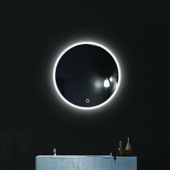 Brico Spiegel Renzo Rond Met Ledverlichting Touch Sensor En Spiegelverwarming O60Cm Hot