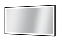 Brico Spiegel Swann Rechthoek Met Ledverlichting Touch En Spiegelverwarming Zwart 75X120Cm Discount