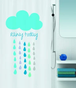 Brico Spirella Douchegordijn Cloud Blauw 180Cm Clearance