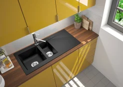 Brico Spoelbak Einna 1,5 Bak 100X50X20Cm Composiet Zwart