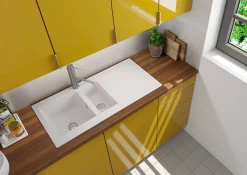 Brico Spoelbak Einna 1,5 Bak 100X50X20Cm Composiet Wit Outlet