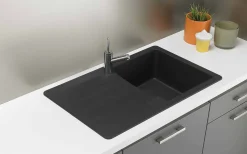 Brico Spoelbak Vogua 1 Bak 81X50X21Cm Composiet Zwart New