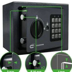 Standers Elektronische Kluis Mini Formaat 15X20X15Cm-Brico Best