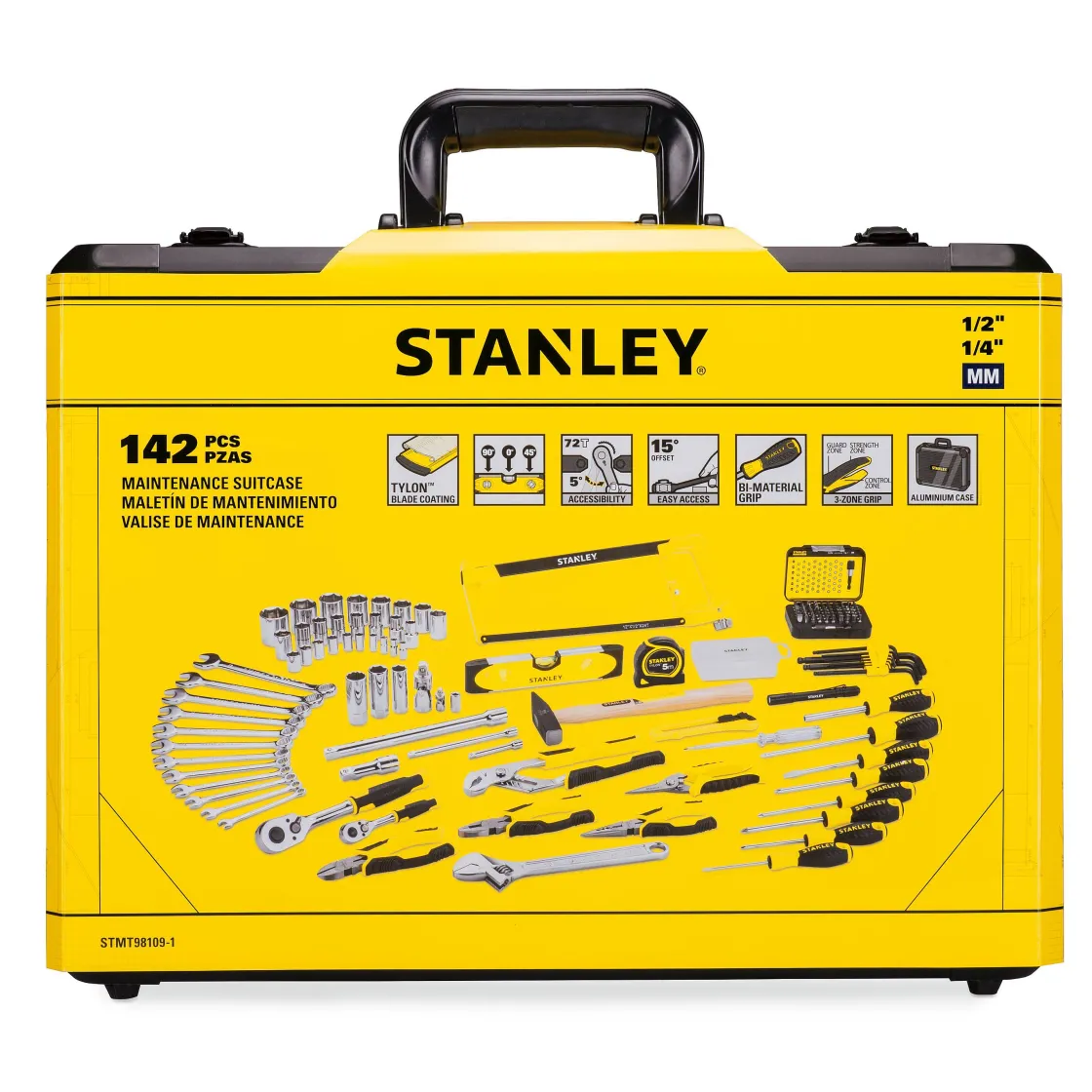 Brico Stanley Gevulde Gereedschapskoffer 142-Delig