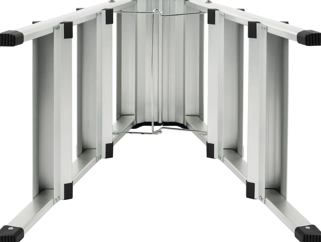 Brico Steppy Huishoudtrap Aluminium Dubbel 3 Treden Platform 31X20 Cm