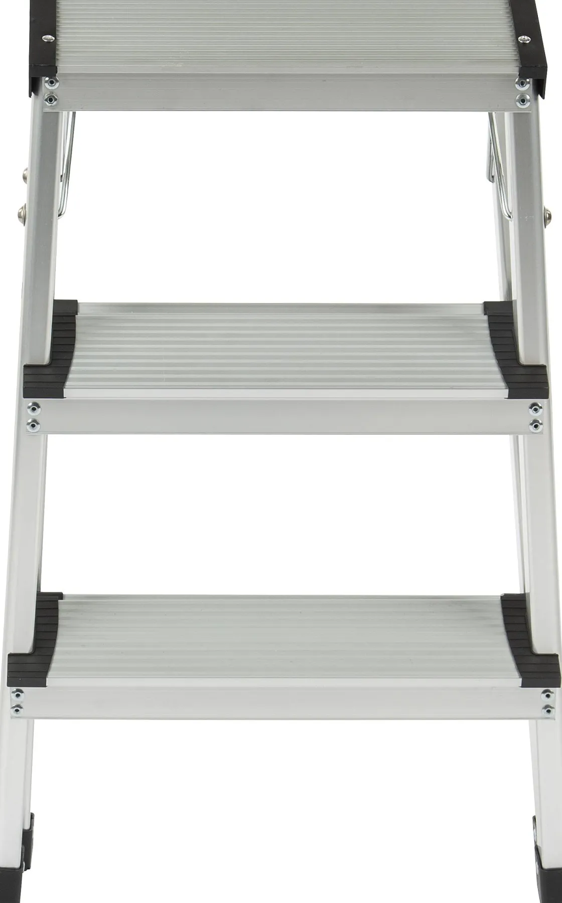 Brico Steppy Huishoudtrap Aluminium Dubbel 3 Treden Platform 31X20 Cm