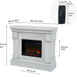 Sfeerhaarden<Brico Teamson Home Hestia 48" Elektrische Vrijstaande Open Haard