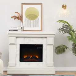 Sfeerhaarden<Brico Teamson Home Hestia 48" Elektrische Vrijstaande Open Haard