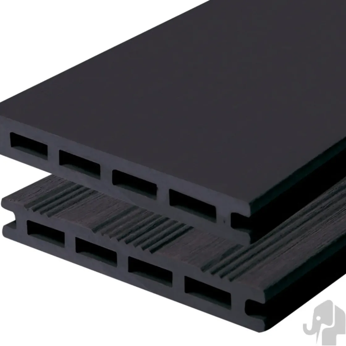 Terrasplank In Wpc Composiet Antraciet-Brico New