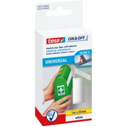 Brico Tesa Klittenband Velcro On&Off Strip Wit 1M Sale