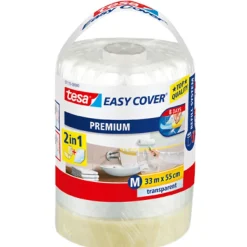 Tesa Navulling Afdekfolie En Afplakband 'Easy Cover' Transparant 33Mx55Cm-Brico Discount