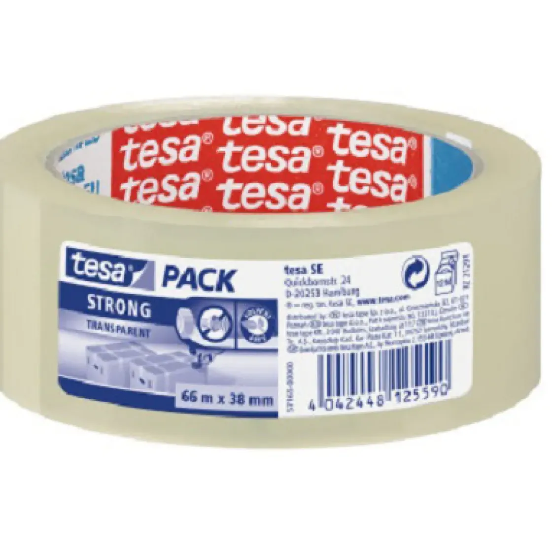 Tesa Verpakkingstape 'Pack Strong' Transparant 66 M X 38 Mm-Brico Hot