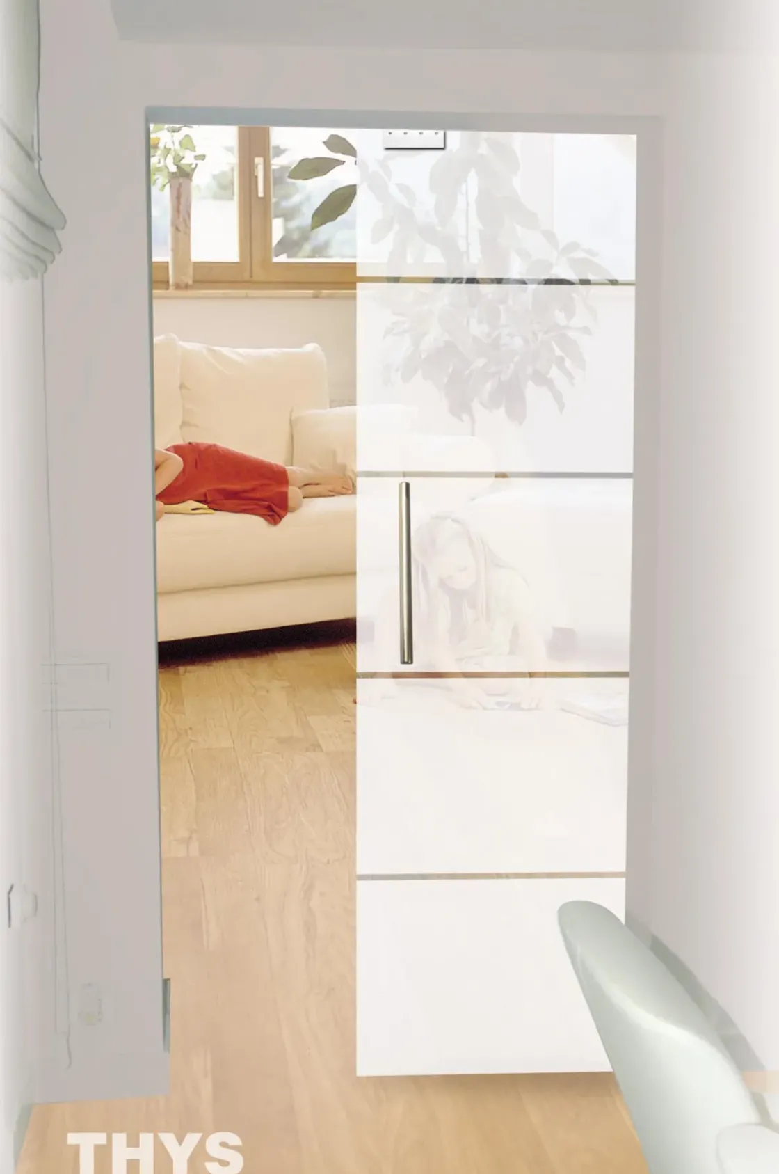 Thys Veiligheidsglas Schuifdeur 'Thytan Sliding' 1510 215X83Cm-Brico Outlet