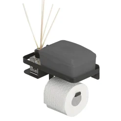 Brico Tiger Caddy Toiletrolhouder Met Planchet Zwart Discount