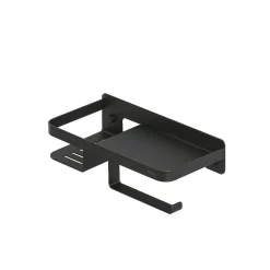 Brico Tiger Caddy Toiletrolhouder Met Planchet Zwart Discount