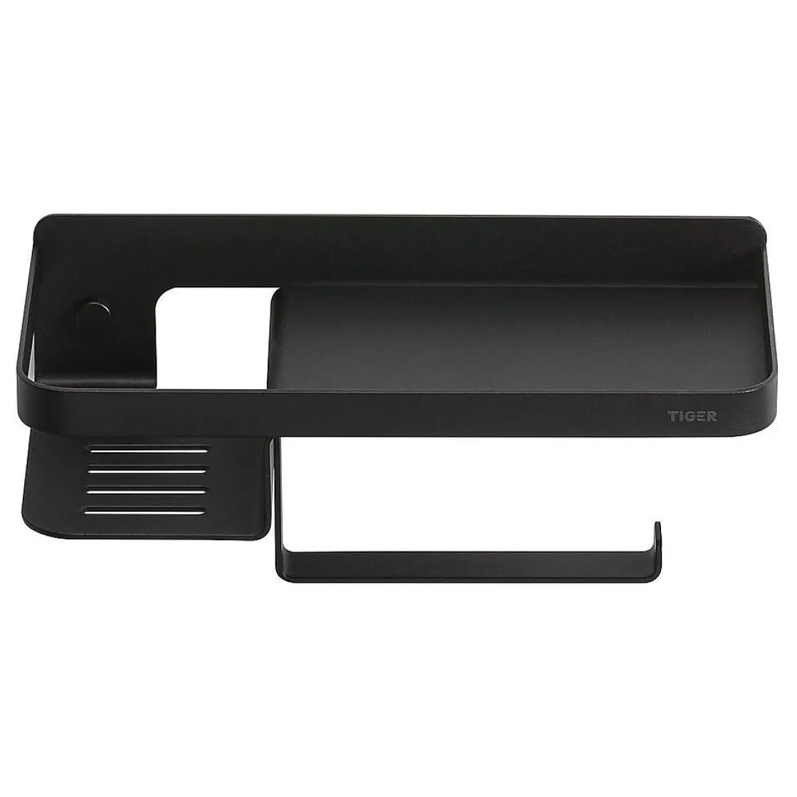 Brico Tiger Caddy Toiletrolhouder Met Planchet Zwart Discount