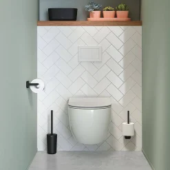 Brico Tiger Carv Toiletborstel Met Houder Vrijstaand Zwart